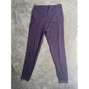 Aerie High Waisted Leggings Womens Size Medium Workout Active Maroon Heathered